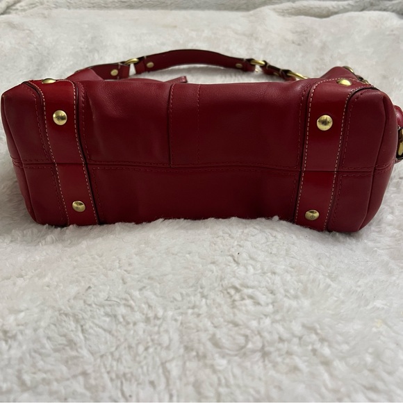 Coach Burgundy Leather Shoulder Bag - Picture 4 of 7